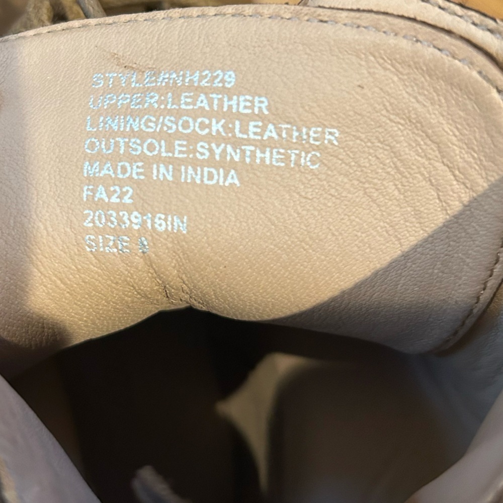 Madewell The Bradley Lace-Up Lugsole Boot Color Burled Wood Size 8 - Picture 13 of 16